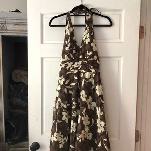 Brown halter dress